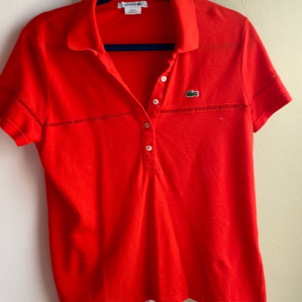 Lacoste orange polo
